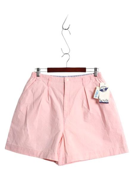 なクーポン配布中! 00s ドッカーズ リーバイス ショートパンツ レディース L 程 ショーツ 短パン タック入り オックスフォード