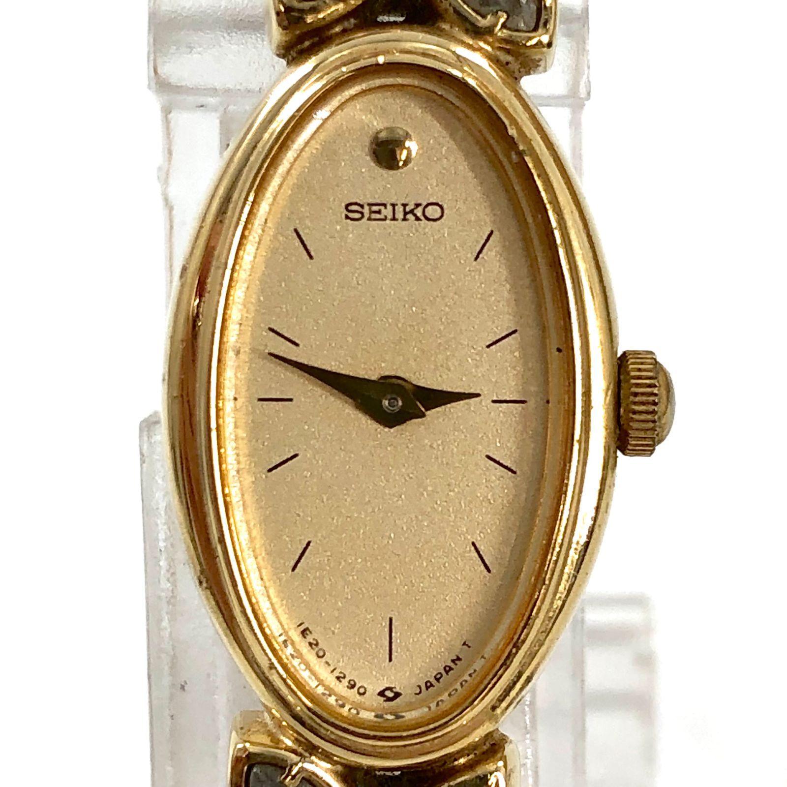 SEIKO セイコー ビジュー 1E20-5760 QZ/GP ゴールド文字盤