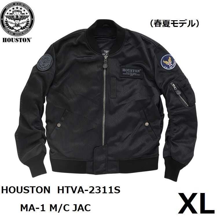 HOUSTON ヒューストン MA-1 M|C JAC メッシュジャケット HTVA-2311S BLACK XLサイズ