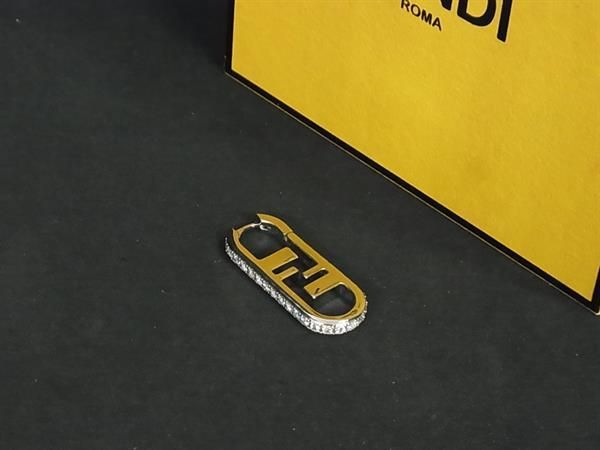 □美品□ FENDI フェンディ オーロック ラインストーン シングル