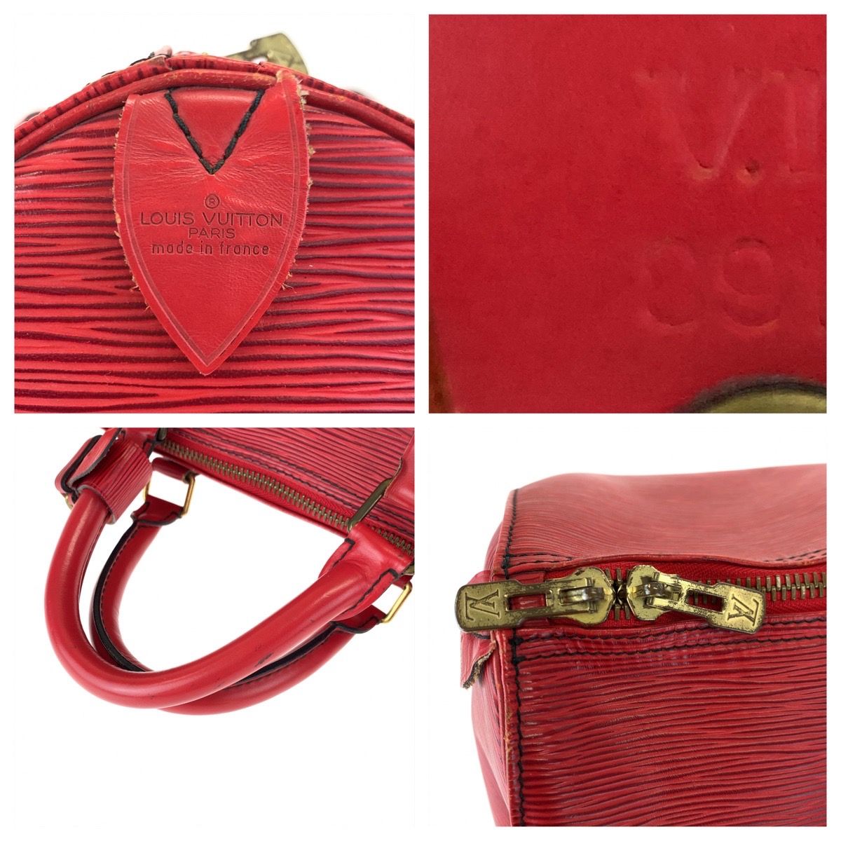 LOUIS VUITTON ルイヴィトン エピ キーポル55 レッド 赤 ゴールド金具 