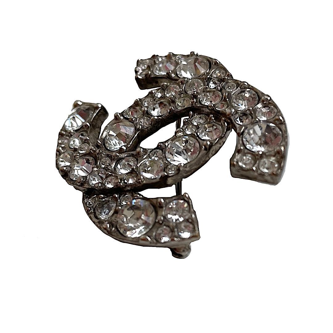 CHANEL　シャネル　ヴィンテージ　ココマーク　ラインストーン　ブローチ CHANEL シャネル ブローチ ココマーク ヴィンテージ アクセサリー