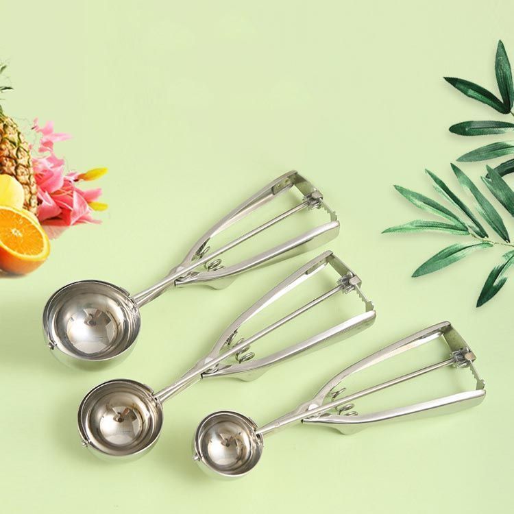 業務用 アイスクリームディッシャー 3個セット アイススクープ スプーン 小さい アイスクリームディッシャー 飲食店 料理用 キッチン用品 アイスクリーム ポテトサラダ 肉団子 ステンレス素材 nagin606599