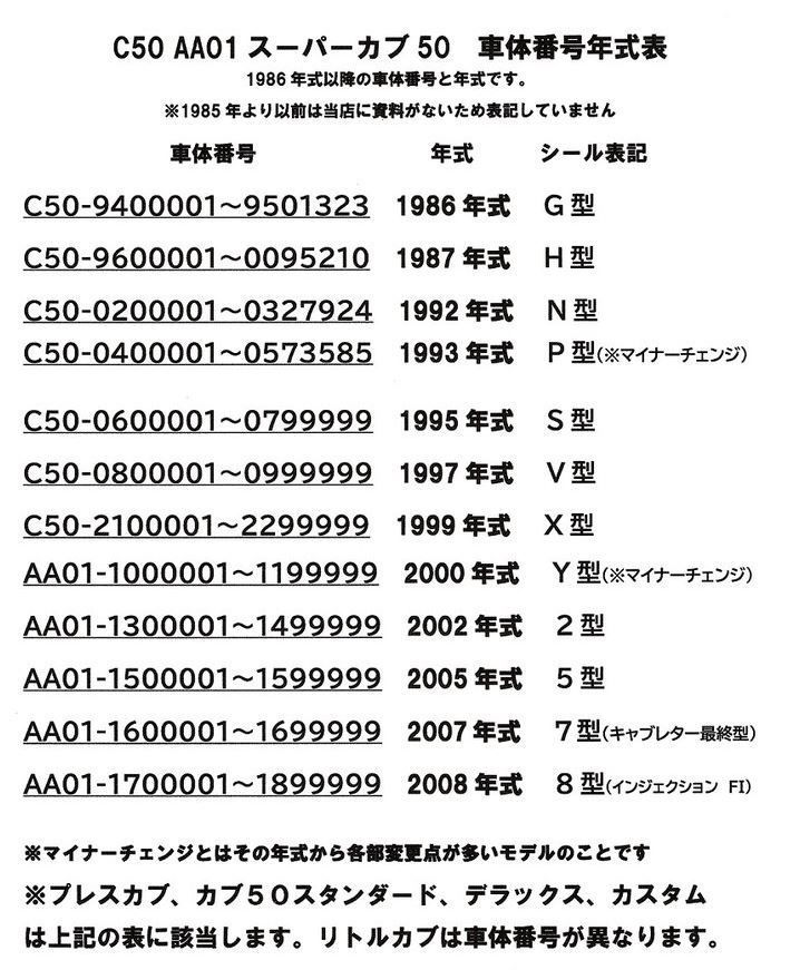 C50 AA01 スーパーカブ50 純正サイドスタンドネジスプリングセット ...