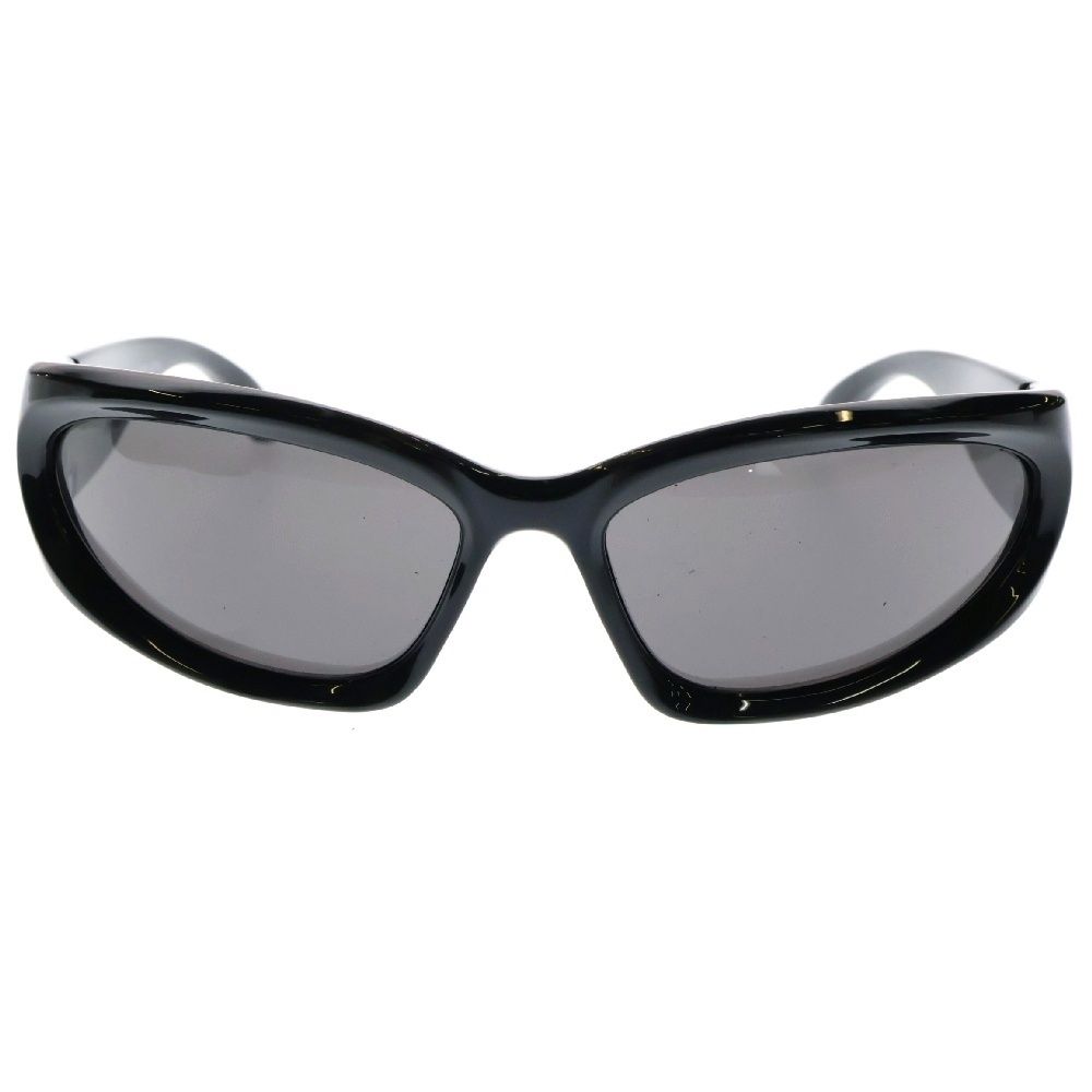 BALENCIAGA バレンシアガ Swift Oval ミラーシルバーレンズ バイオベースインジェクション サングラス ブラック BB0157S