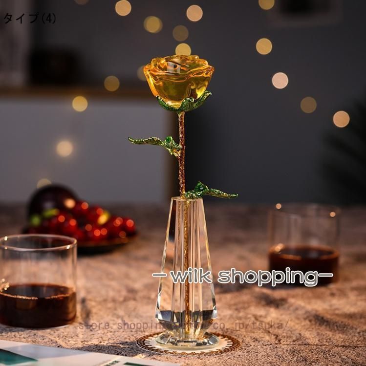 プレゼント クリスタル バラ 枯れない 花 薔薇 ギフト 結婚祝い 記念日 女性 プレゼント クリスタル バラ 枯れない 花 薔薇 ギフト 結婚祝い
