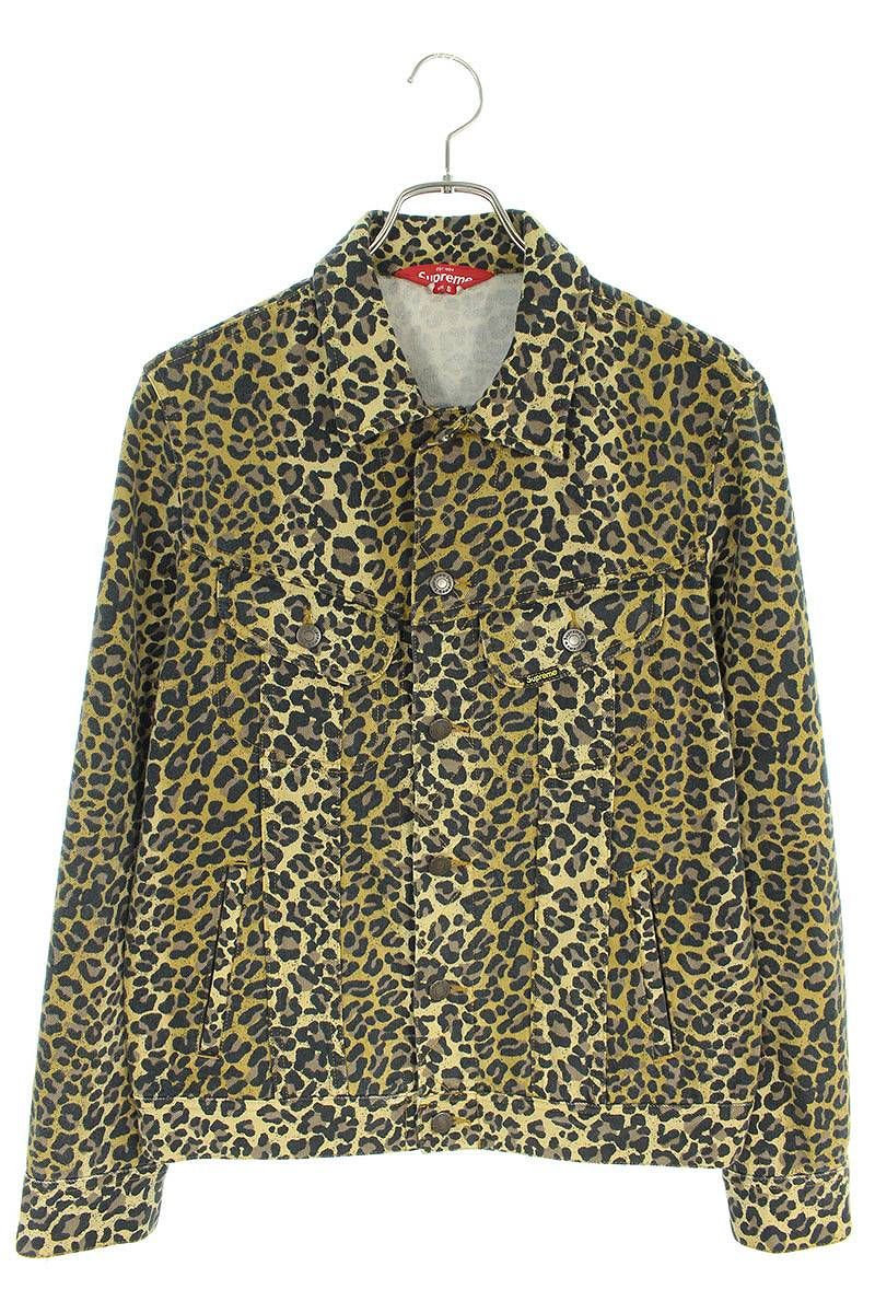 シュプリーム 15SS Leopard Denim Jacket レオパード総柄トラッカー