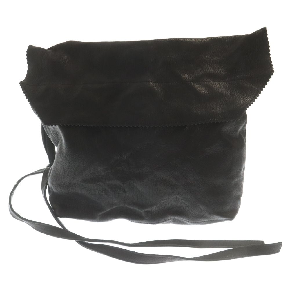 Yohji Yamamoto POUR HOMME (ヨウジヤマモト プールオム) 21AW WASHED GOAT LEATHER FLAP SHOULDER BAG ウォッシュド ゴートレザー フラップショルダーバッグ ブラック HX-102-771