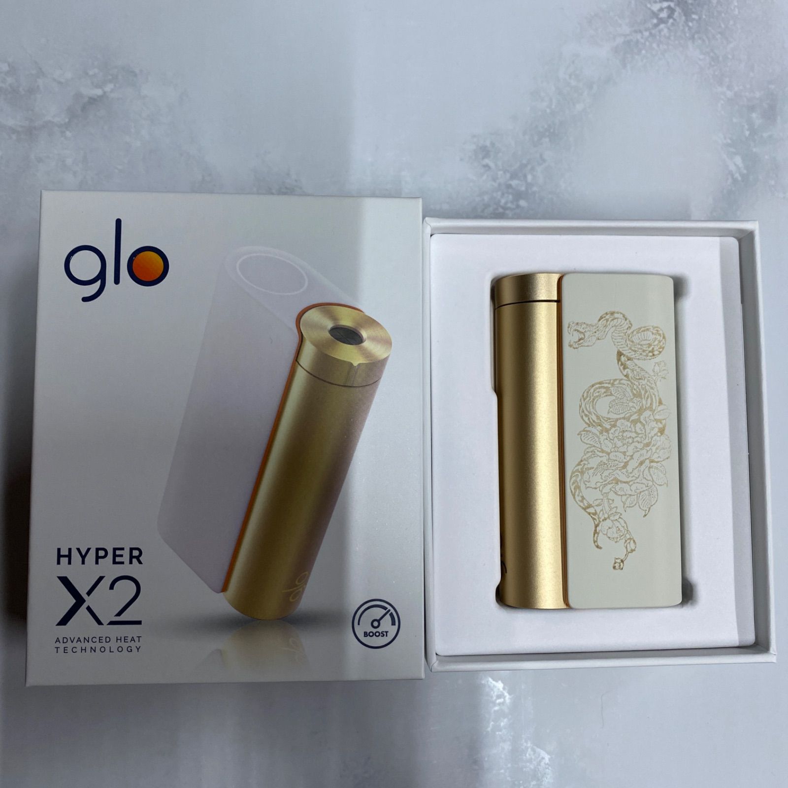 蛇 牡丹 レーザー加工 glo hyper X2 グローハイパー 本体 スネーク COOL's SHOP メルカリ