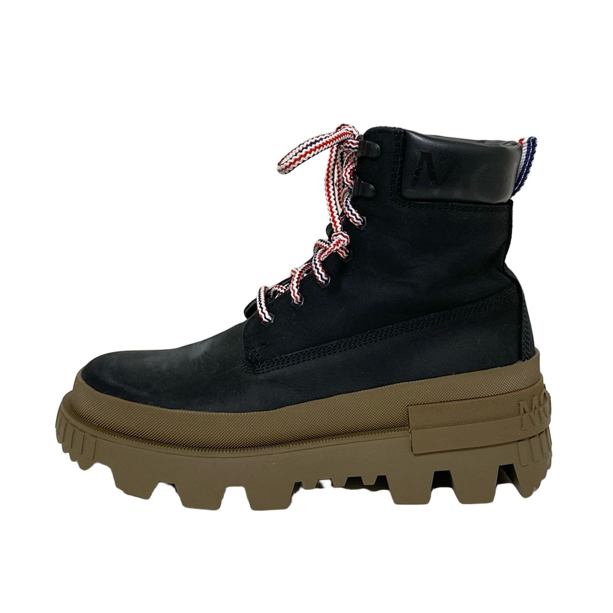 大人上品なおすすめコーデ MONCLER(モンクレール) ショートブーツ 42 メンズ - 黒×白 靴