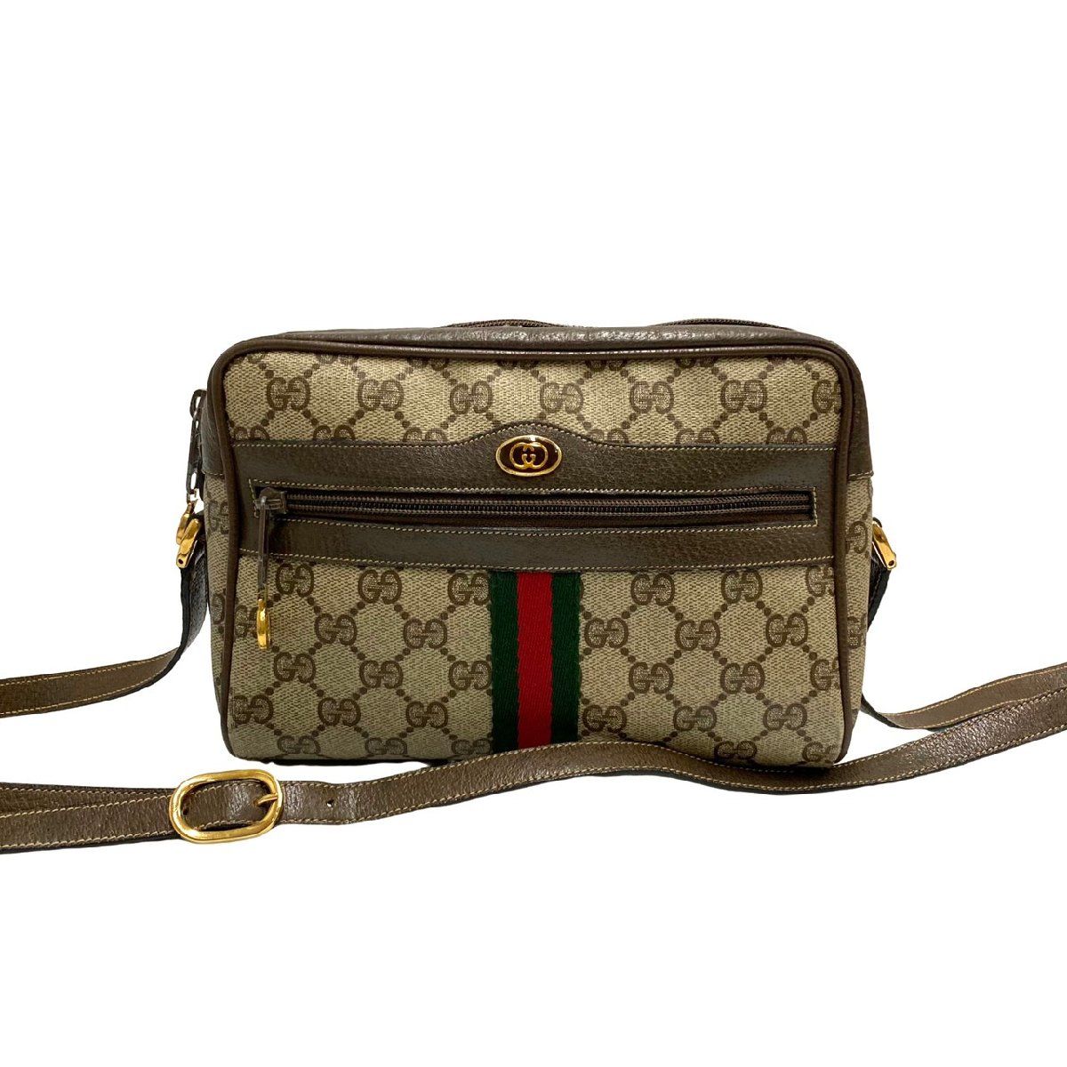 極 美品 保存袋付 GUCCI グッチ ヴィンテージ シェリーライン GG