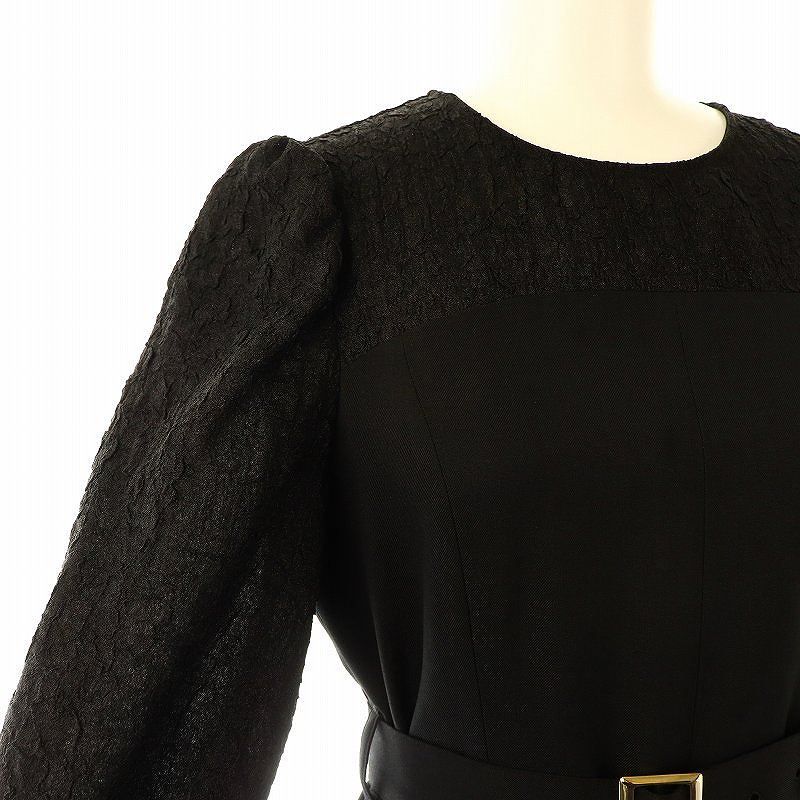 Diagram　グレースコンチネンタル 黒 フクレジャガードコンビワンピース36 Diagram グレースコンチネンタル 黒 フクレジャガードコンビ