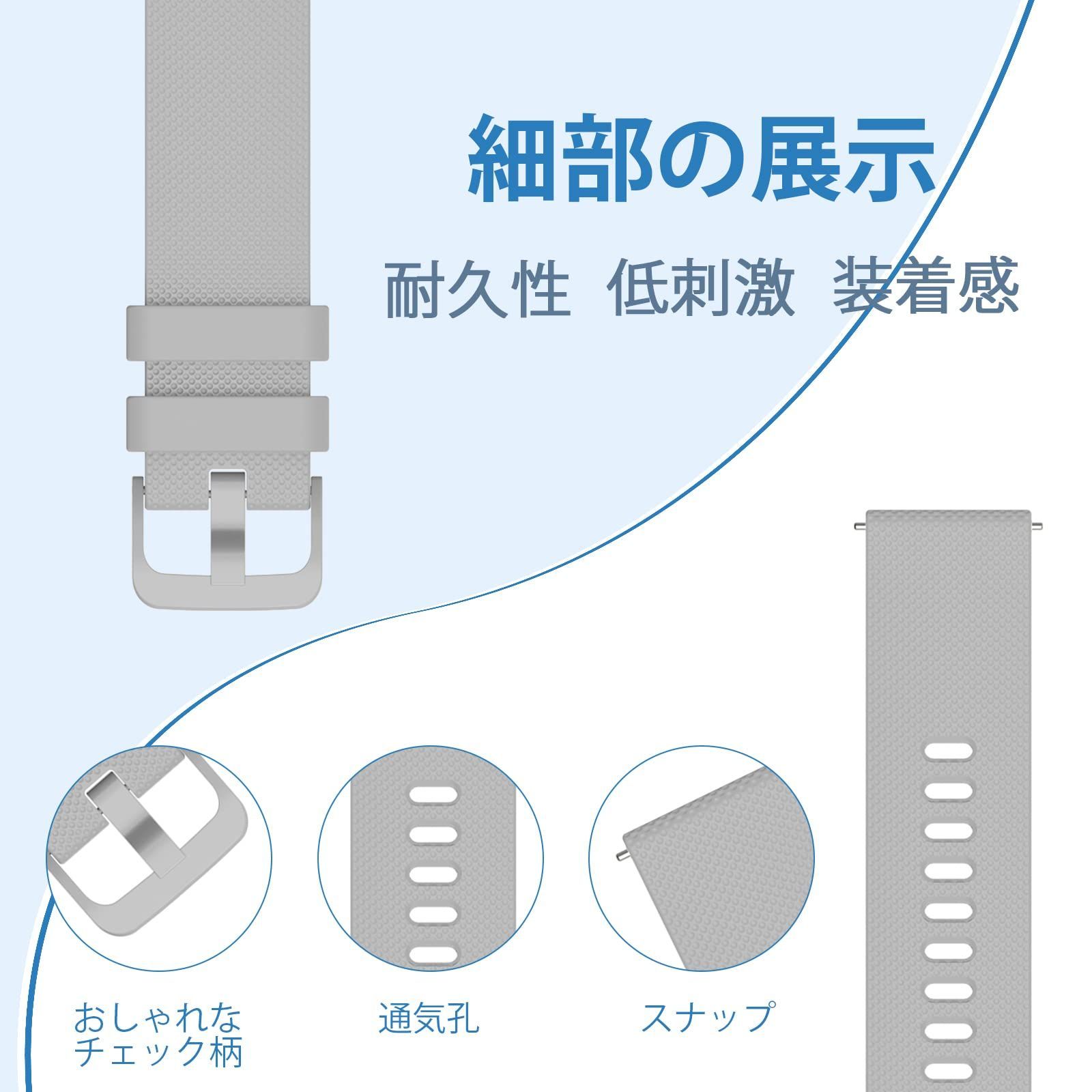 特価商品】[Qosea] 時計バンド 18mm 20mm 22mm時計バンドシリコン