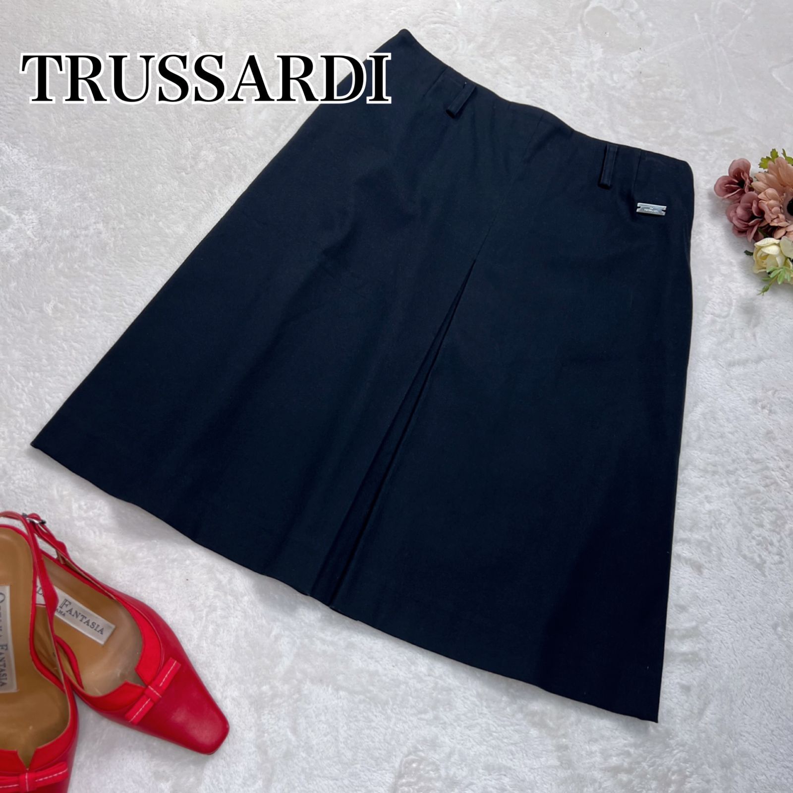 極美品】TRUSSARDI（トラサルディ）上品ボックススカート サイズ44 LL