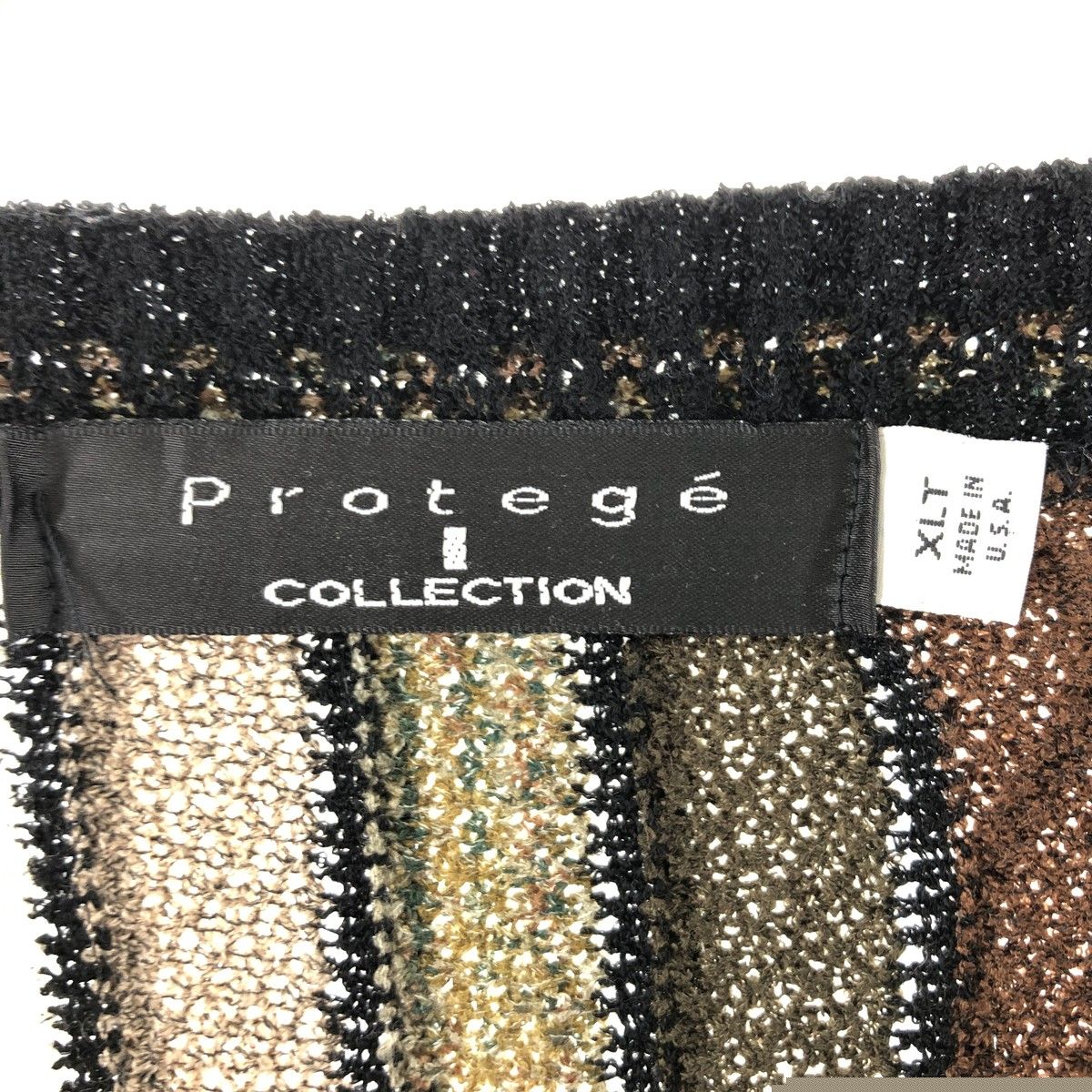 古着 Protege COLLECTION 総柄 クージー風 アクリルニットセーター USA