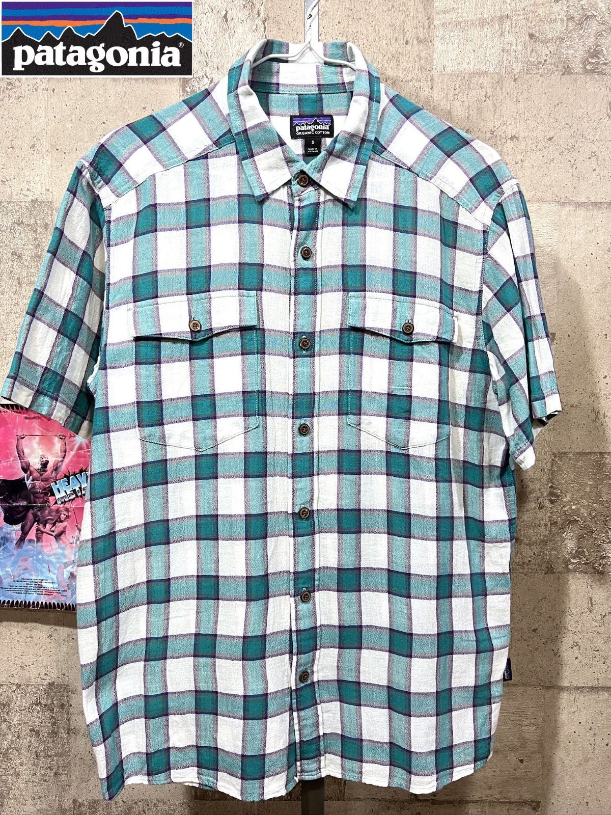【美品】patagoniaパタゴニア/オーガニックコットン半袖シャツ/ S y□パタゴニア/PATAGONIA オーガニックコットン半袖シャツ