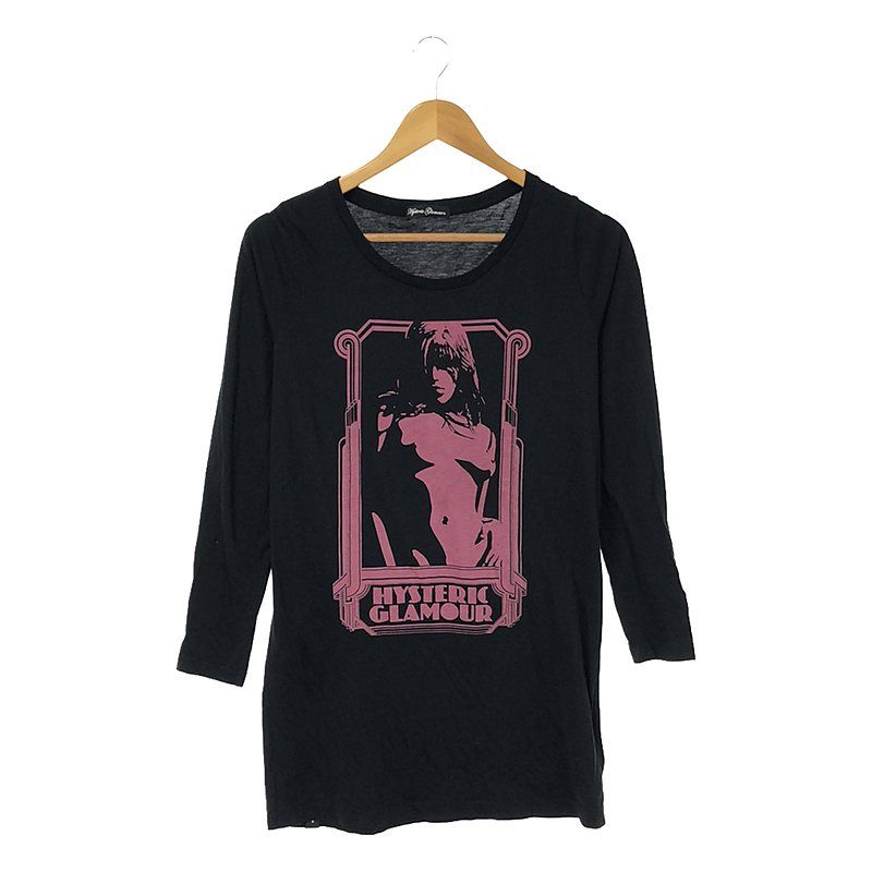 hysteric glamour ヒスガール　プリントロングtシャツ ブラック HYSTERIC GLAMOUR / ヒステリックグラマー | ヒスガールプリント