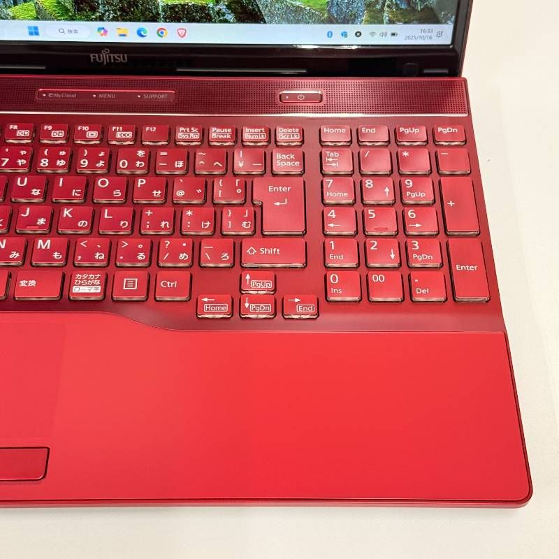 富士通㊽|Windows11|ノートパソコン|corei7|SSD1TB|メモリ20GB|フルHD液晶|Blu-ray|内蔵HDD1TB|レッドカラー