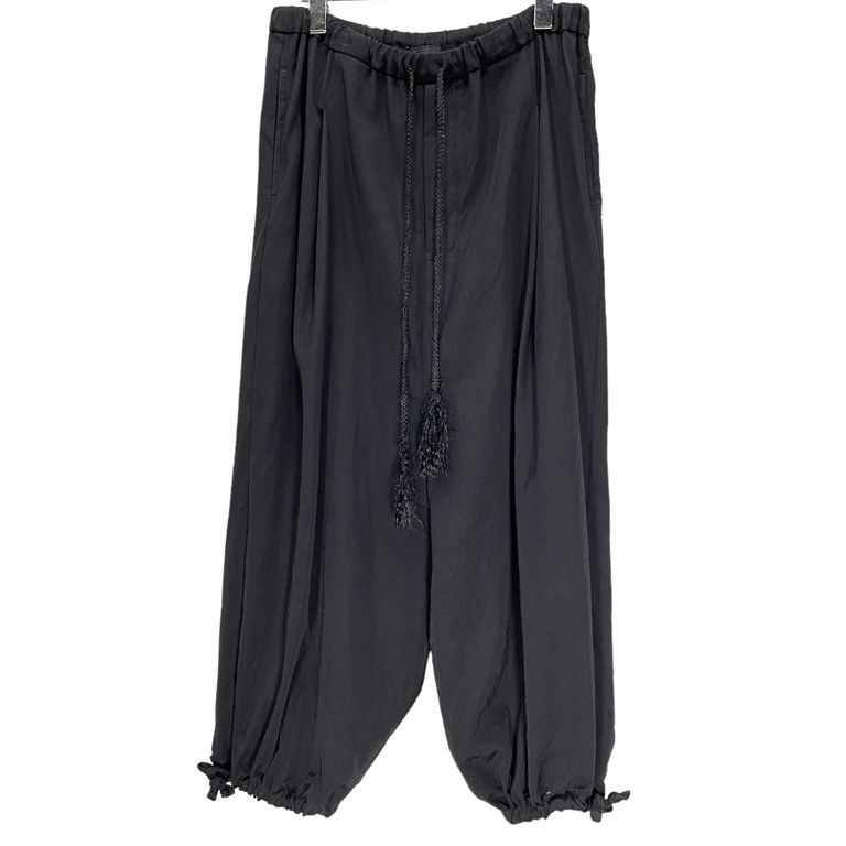 BISHOOL ウールギャバジンドローストリングサルエルバルーン
