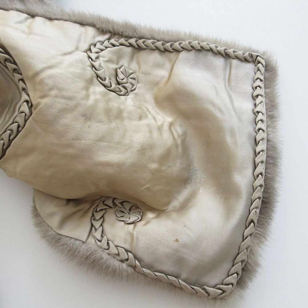 サファイアミンクファー 本毛皮 リアルファー ショール マフラー