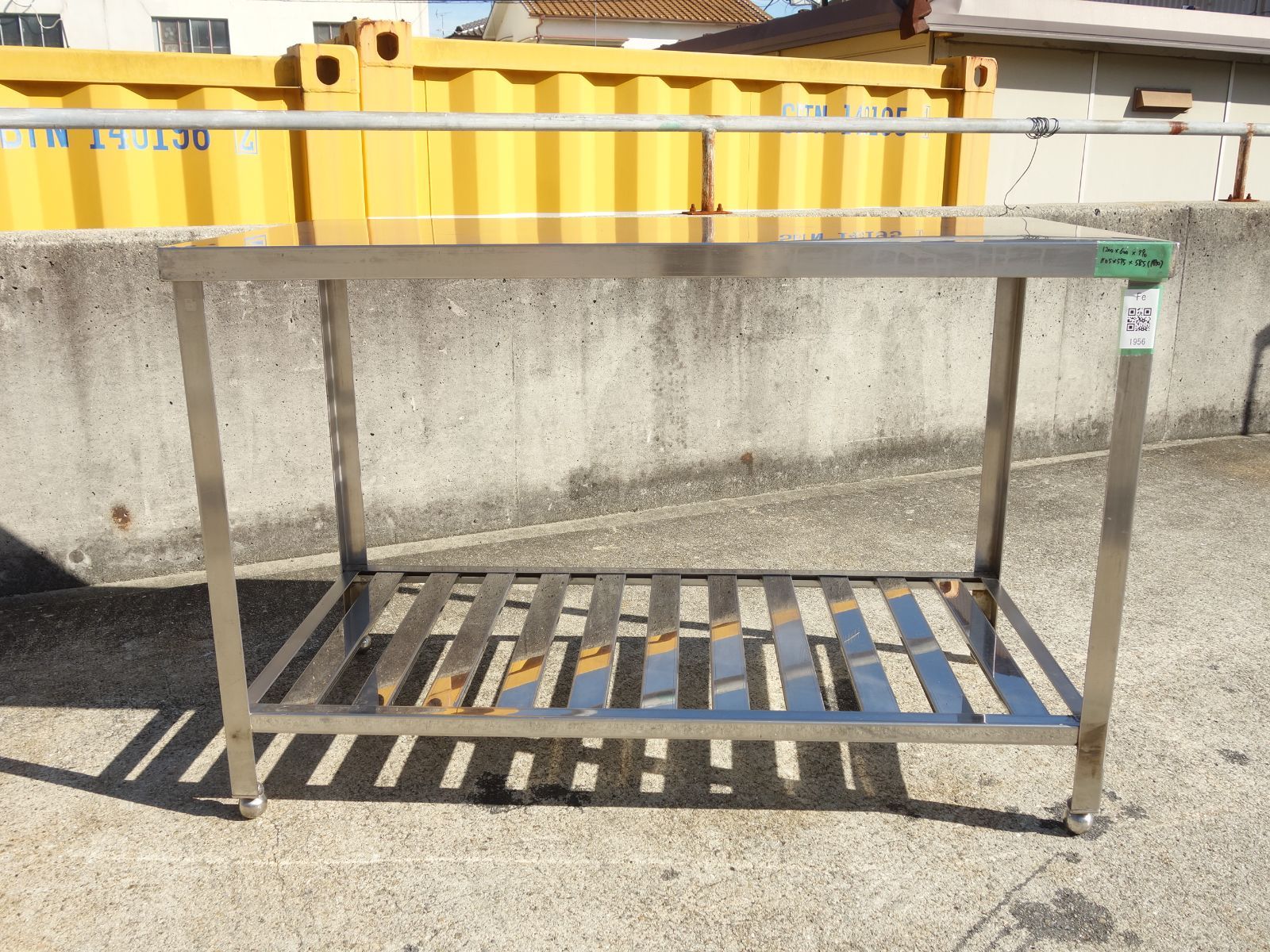 M▽業務用 厨房 作業台 棚 ステンレス 幅1200×奥行600×高さ790 Fe1956