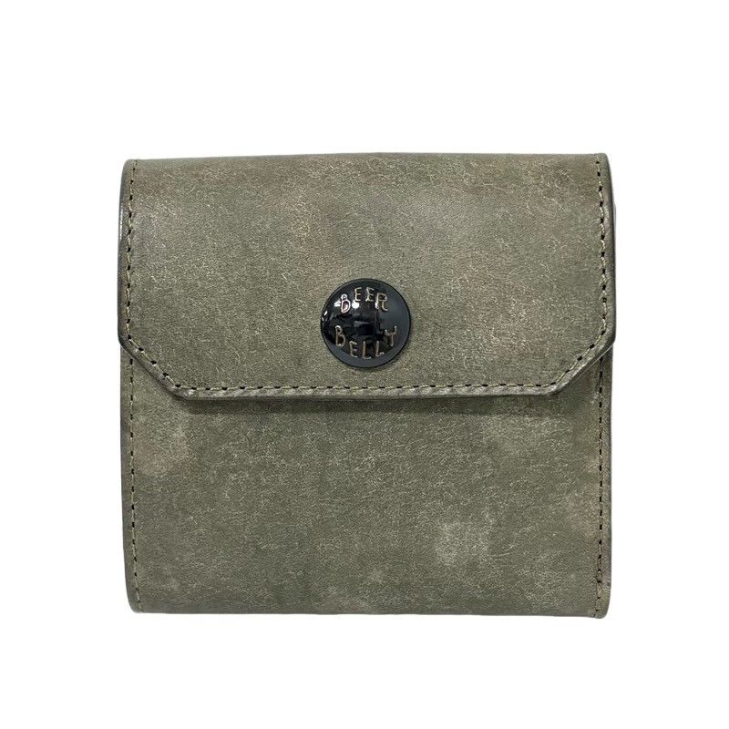 BEERBELLY ビアベリー HATCHBACK ハッチバック コンパクトウォレット グリージョ 本革 レザー 二つ折り財布 メンズ 22510K666