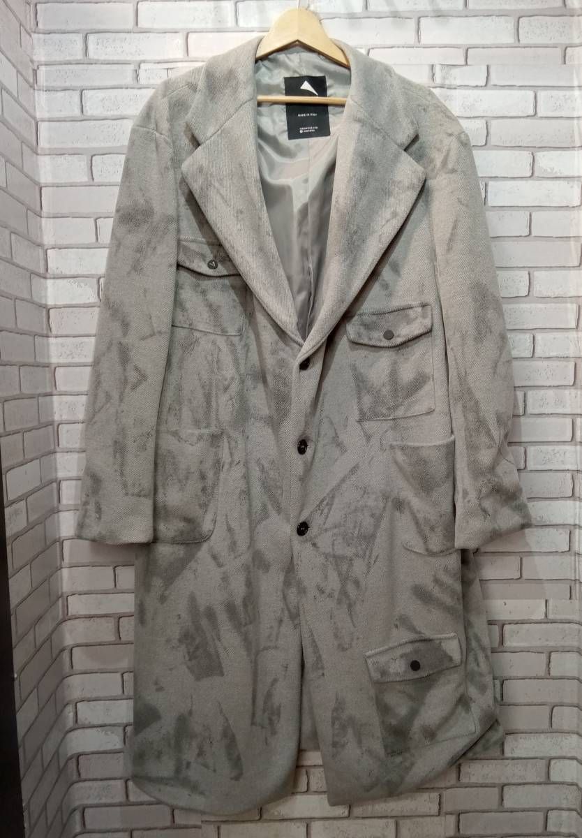 MAUNA KEA マウナケア ポリエステル/イタリア製 コート ライトグレー Mサイズ ロングコート
