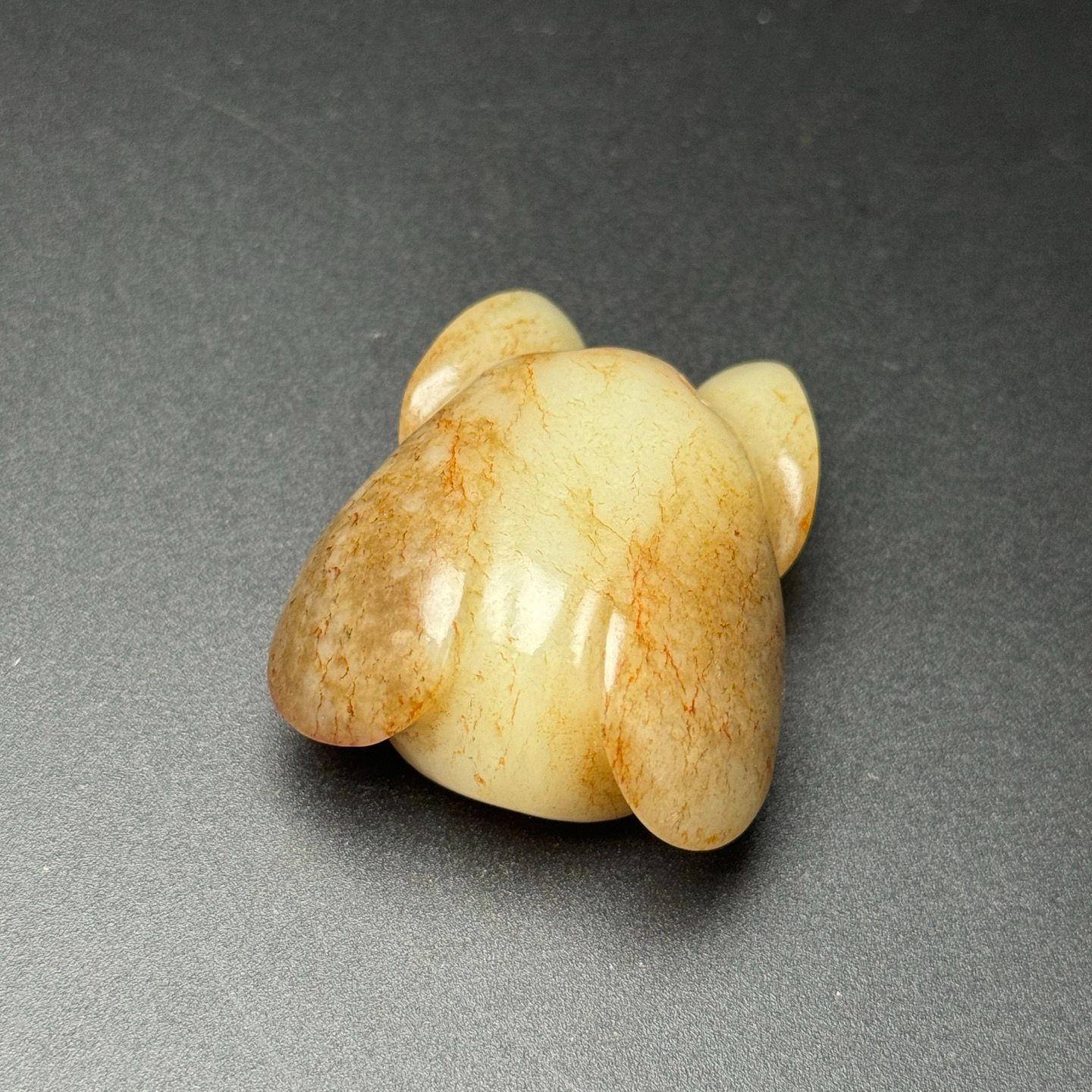 旧家蔵出し 和田玉細密彫 高古件 透空彫 雙鳳紋 玉牌 根付 置物 賞物