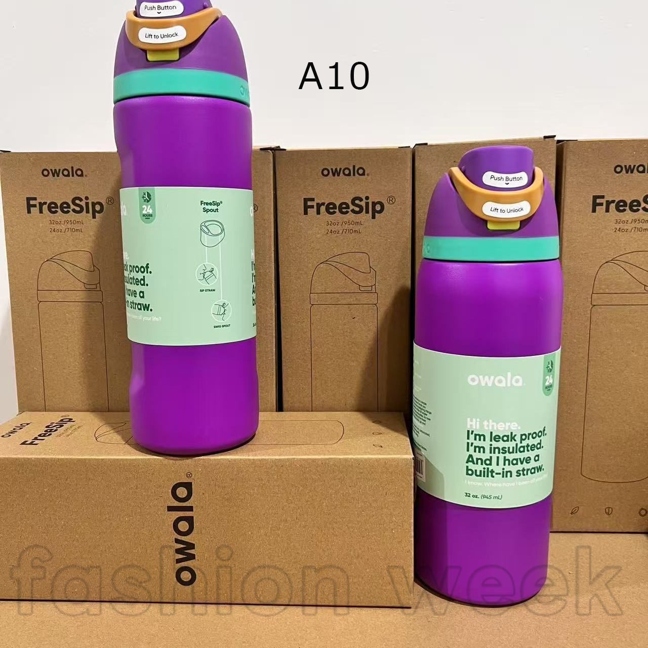 新品!未使用 owala 水筒 32oz/24oz 漏れ防止 断熱 ストロー内蔵