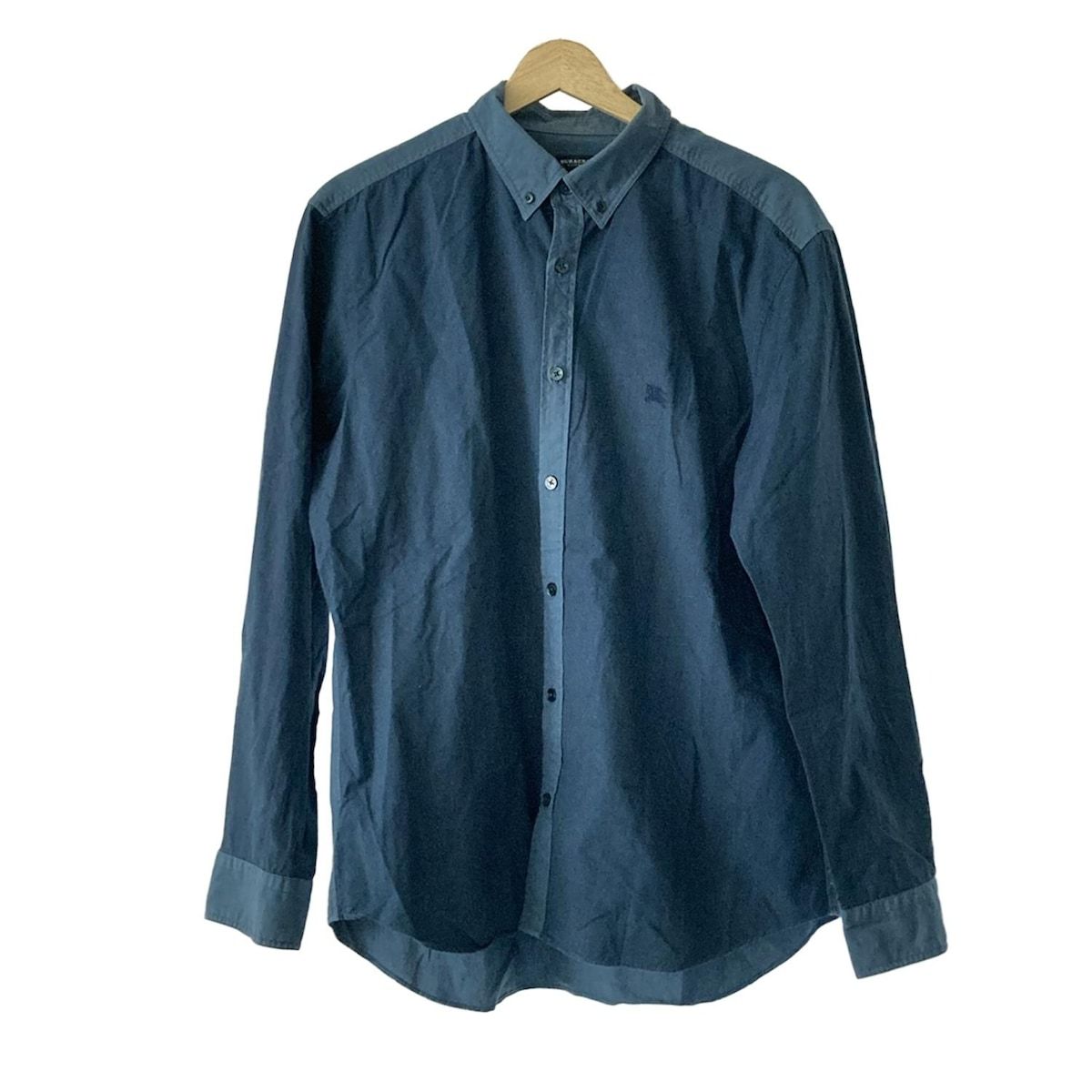 【美品】バーバリー　長袖黒シャツ　サイズはM 美品】バーバリー 長袖黒シャツ サイズはM - メルカリ