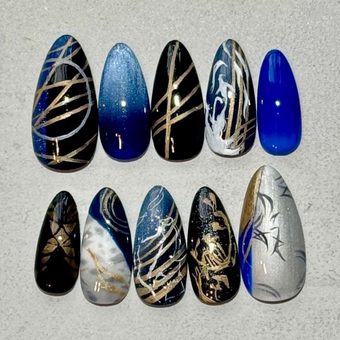 現品】ネイルチップ 概念ネイル 痛ネイル にじさんじ にじさんじネイル