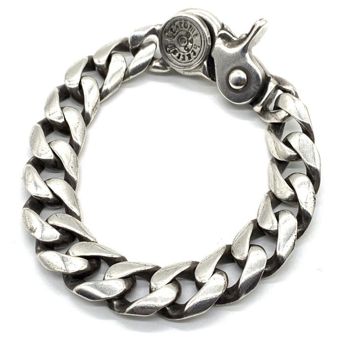 シルバー調 925 クロムハーツ系 喜平 チェーンブレスレット 全長 約