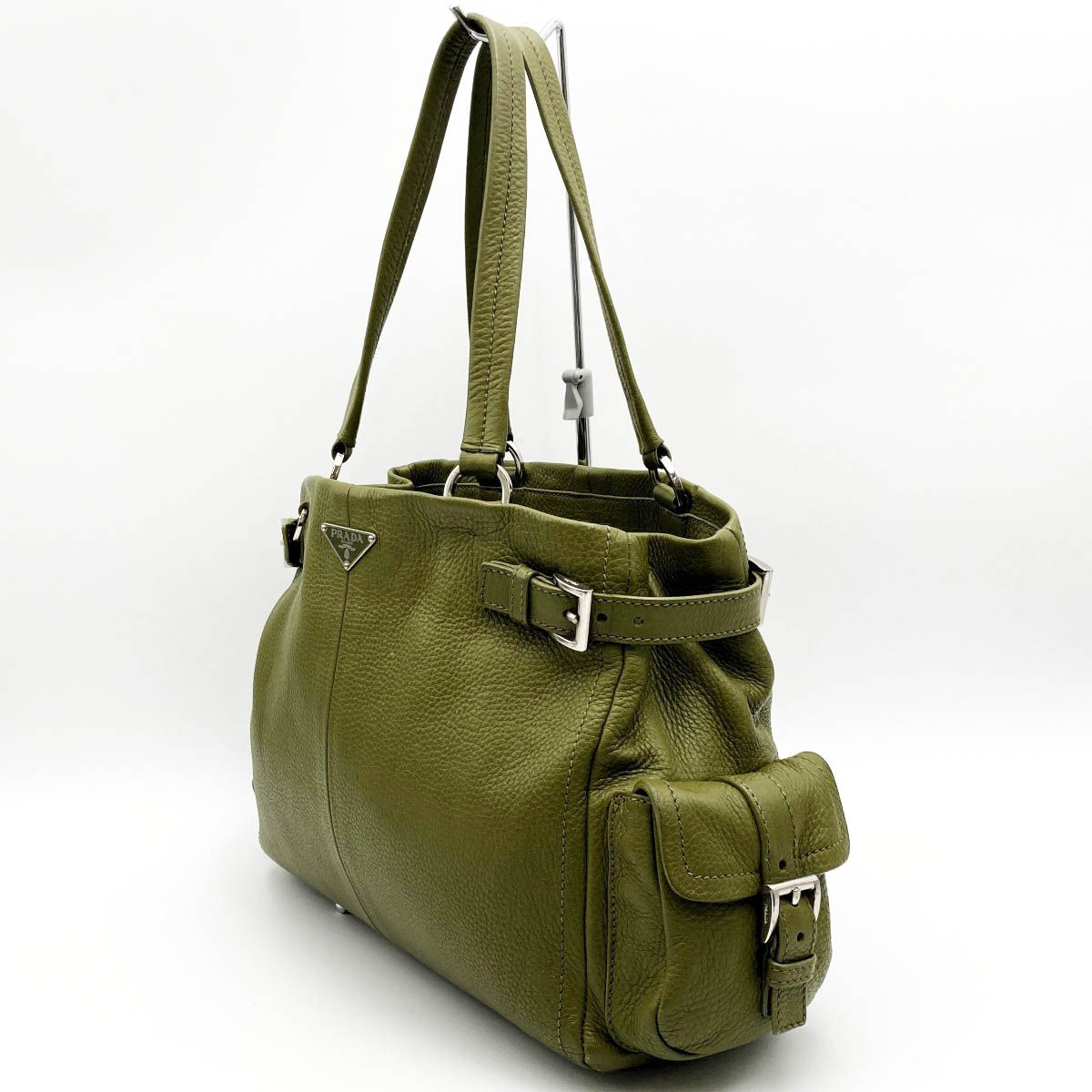 プラダ　トートバッグ（緑） PRADA】PRADA プラダ ハンドバッグ レザー ガレリア 2WAY 鞄