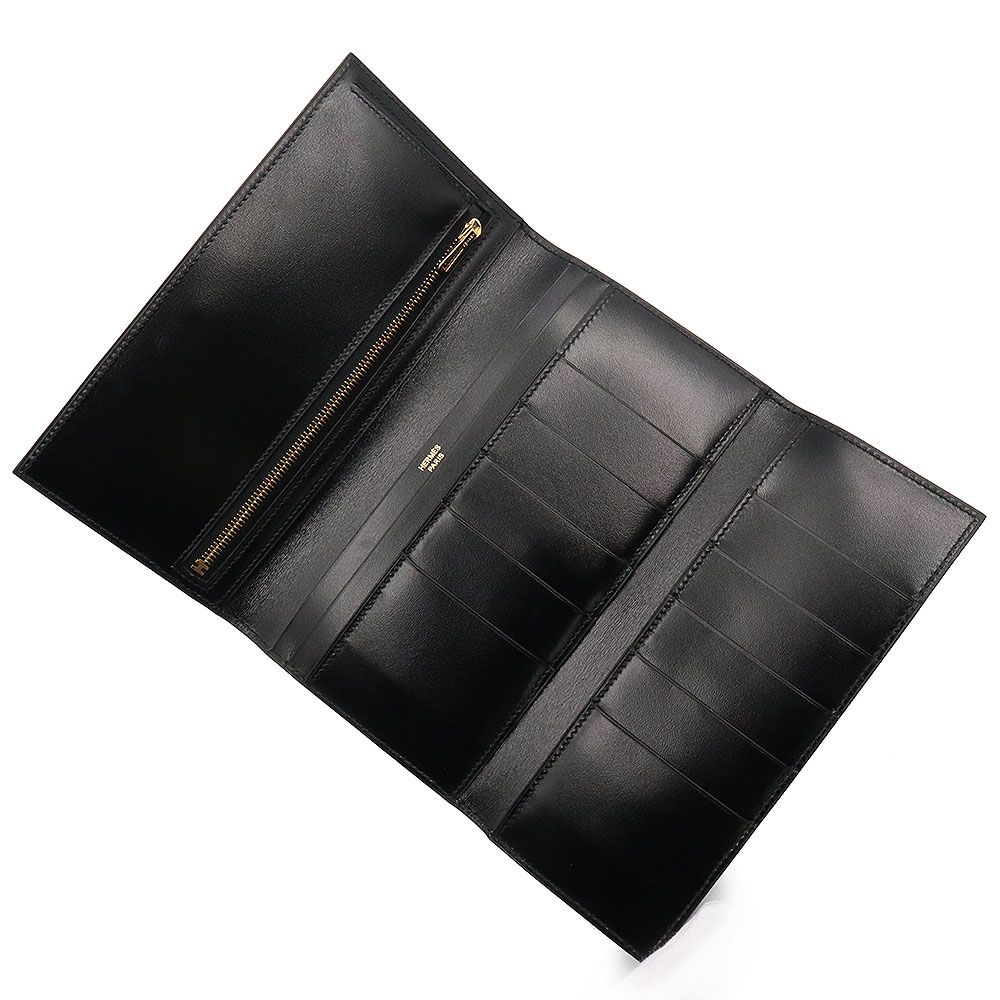 エルメス HERMES べアンデュプリ ボックスカーフ 三つ折り財布