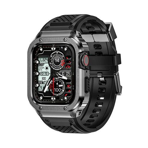 アップルウォッチバンド（Apple Watchバンド）メカニカルプロテクトバンド【ブラック×グレー】40mm/41mm/42mm/44mm45mm/46mm/49mm対応 [BELTIES]