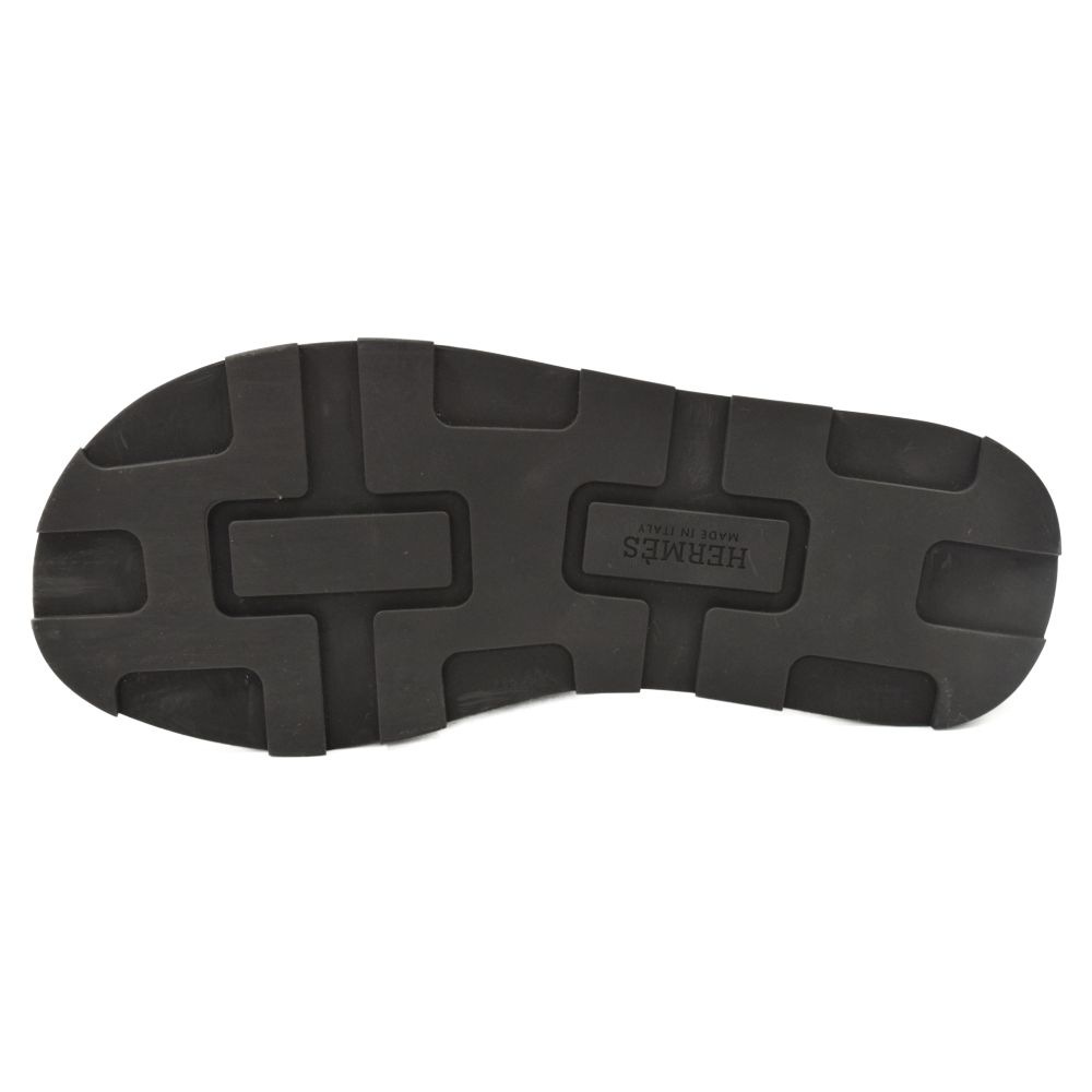 HERMES (エルメス) リフレックス レザースライドサンダル ブラック