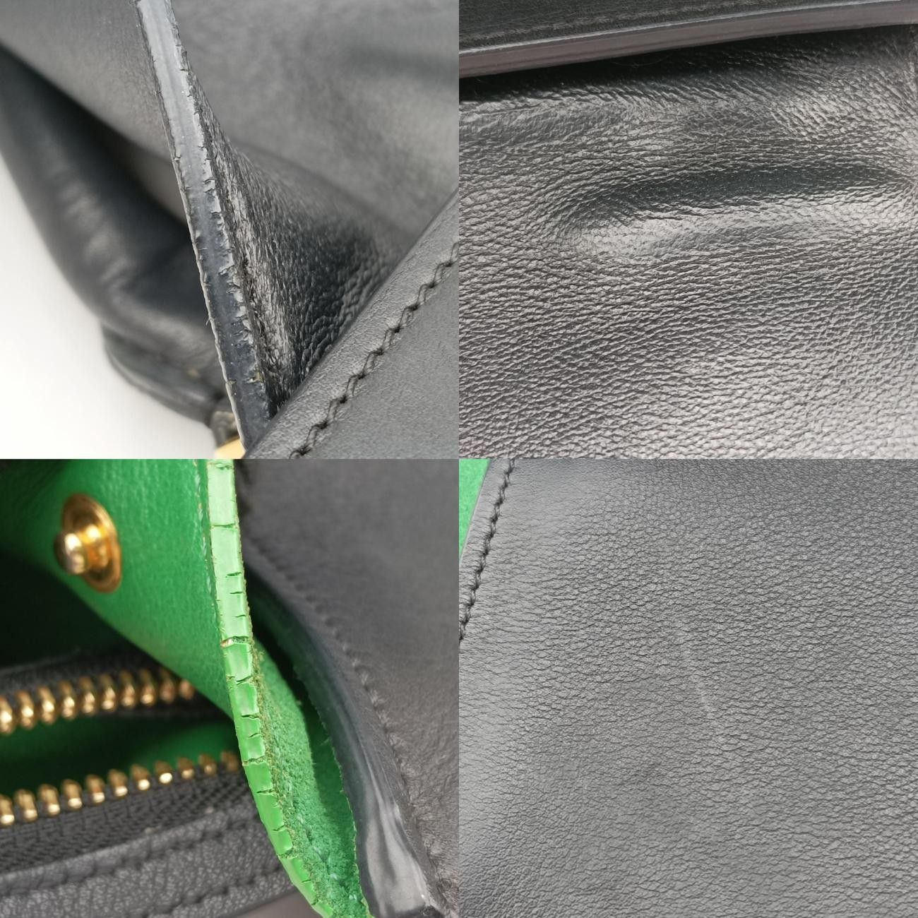 セリーヌCelineトラペーズスモールブルー×ブラック×グリーンレザー×スエードU-PA-0124