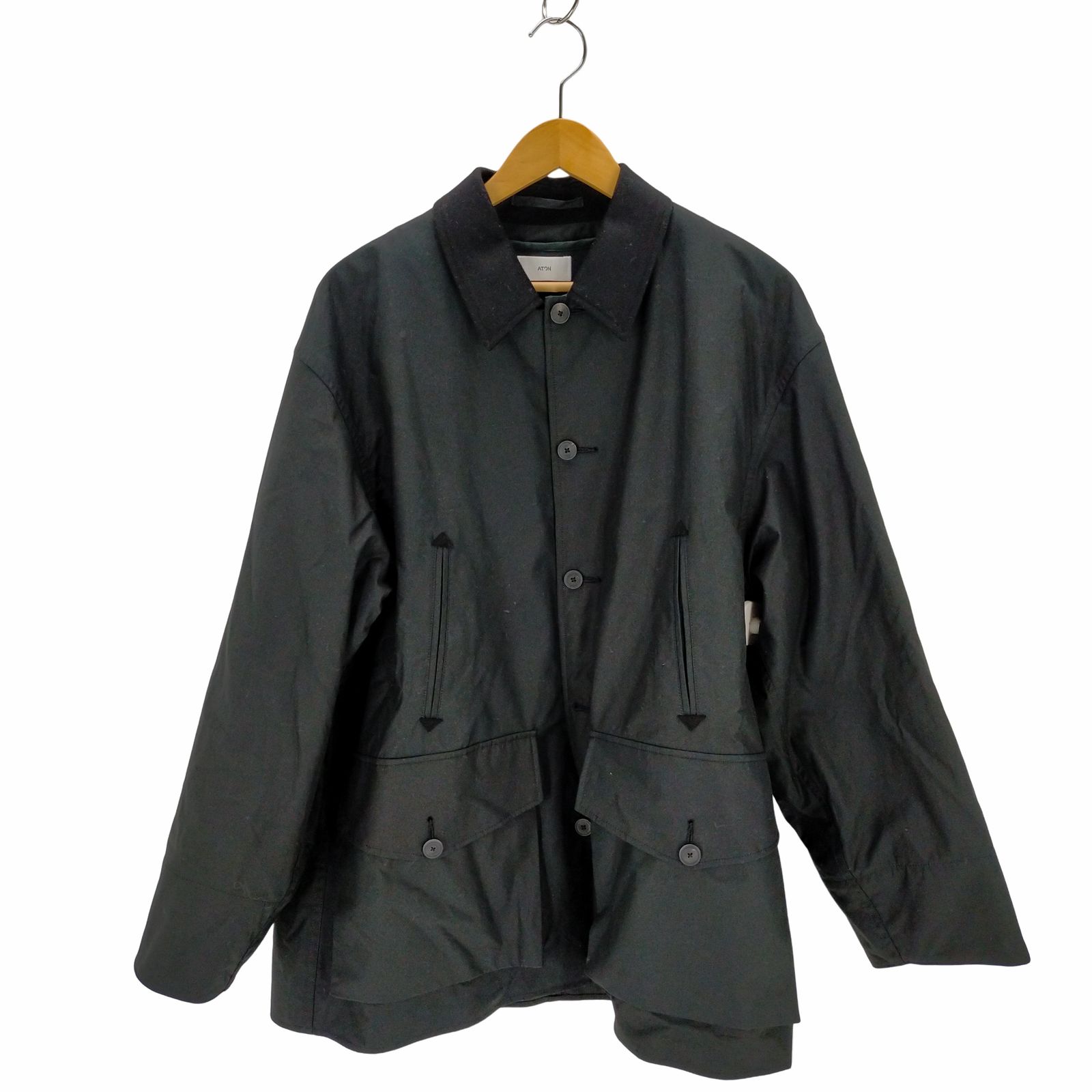 ブルゾン アウター 「ATON」NATURAL DYED WEATHER SAFARI JACKET メンズ レディース