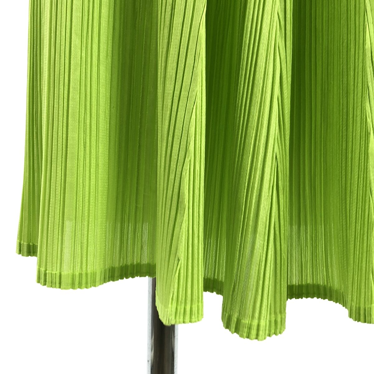 イッセイミヤケ　半袖　プリーツ　ハイネック　グリーン PLEATS PLEASE ISSEY MIYAKE / プリーツプリーズイッセイミヤケ