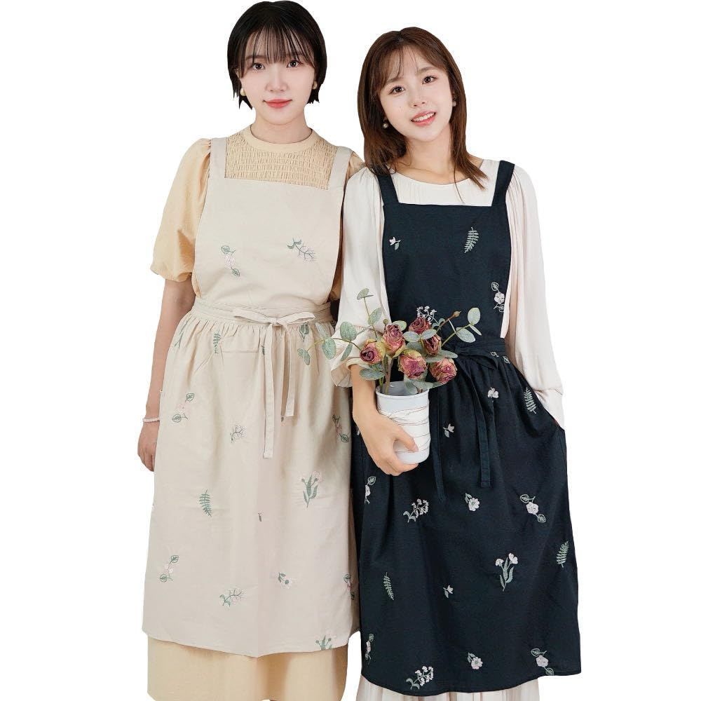 【在庫処分】[Superbian] スペルビアン 花柄エプロン ドレスエプロン