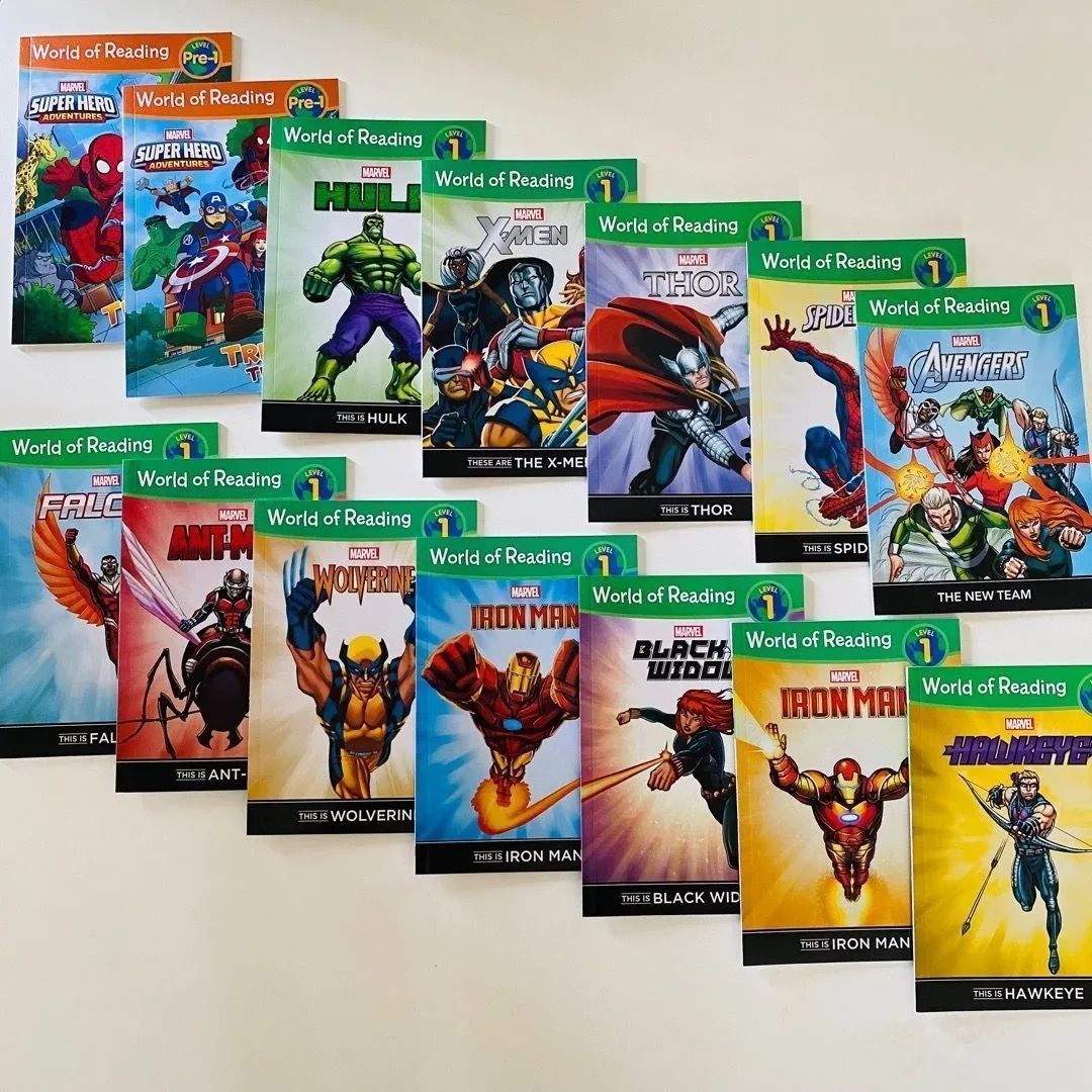 新品未使用/海外購入]31冊セットMarvel World Of Reading-【送料