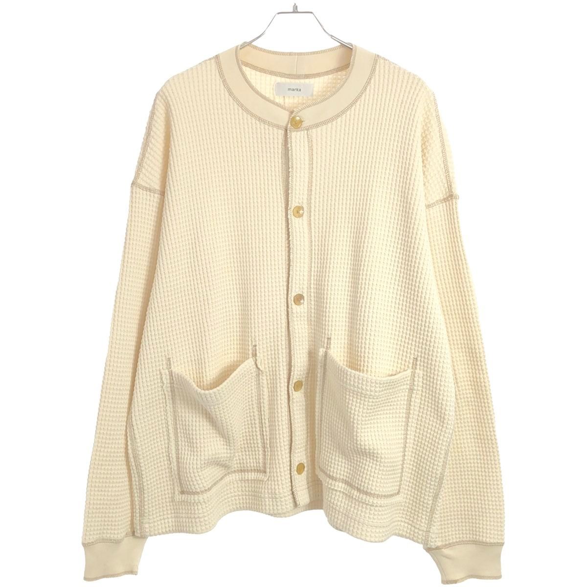 marka マーカ STUDIOUS別注 WAFFLE CARDIGAN ワッフルカーディガン 