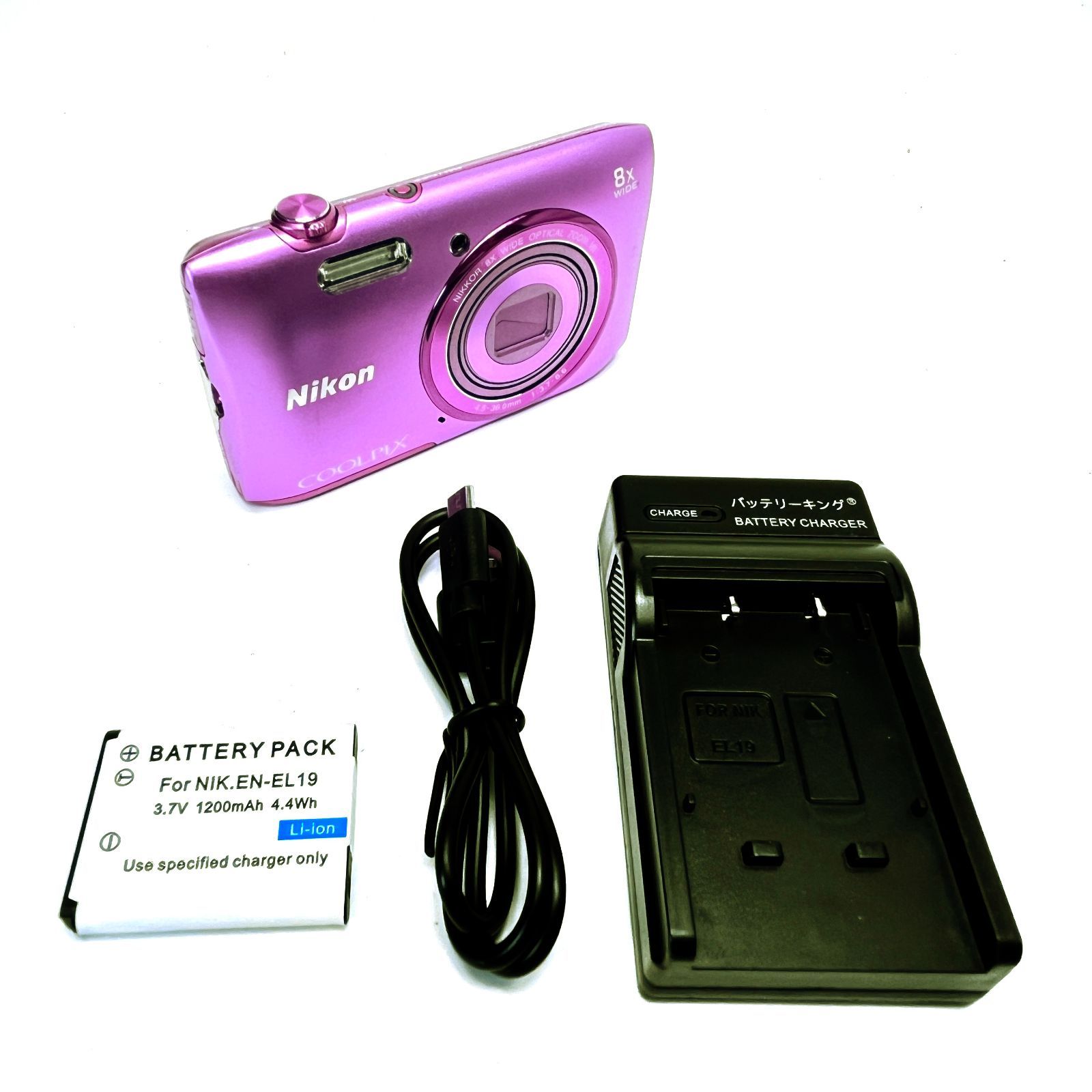 Nikon COOLPIX S3600 デジタルカメラ ピンク 20.1MP 光学8倍ズーム