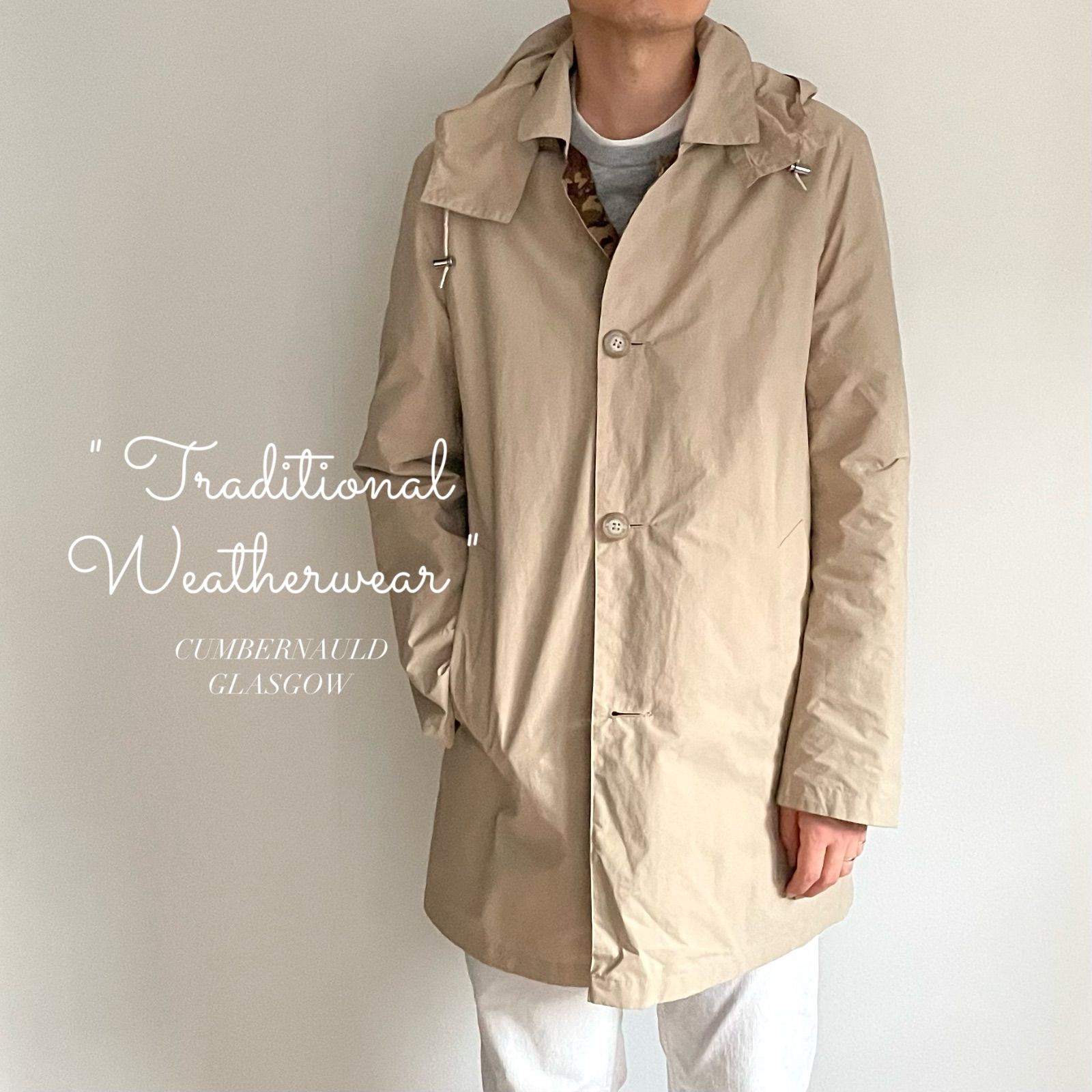 Traditional Weatherwear / DERBY HOOD リバーシブル カモフラ ステン