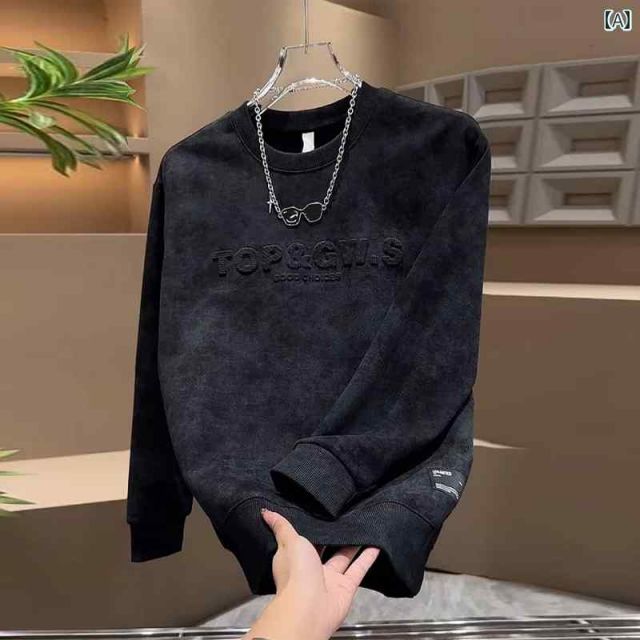 [L]メンズ ファッション 服 用 オシャレ シンプル 大人 かっこいい ストリート 夏コーデ  ラウンドネック シャツ カジュアル トップス インナー ウェア 