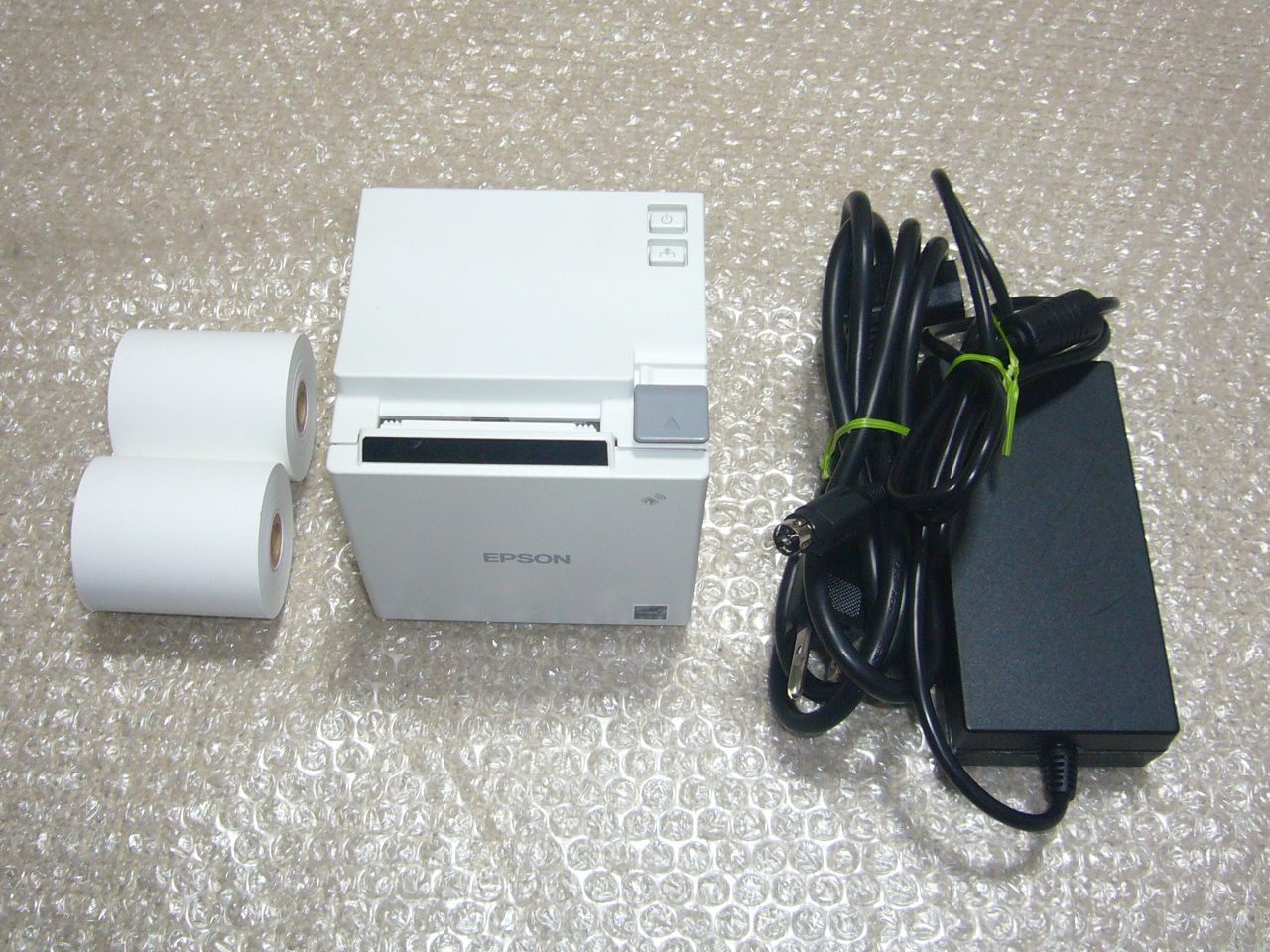 Bluetoothタイプ TM-m10 EPSON TM10UB611 58mm幅ロール紙2個 電源付き レシートプリンター