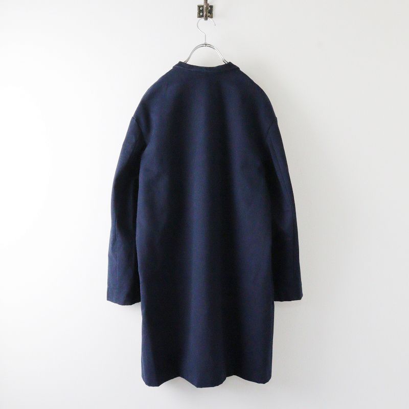 アプントビー apuntob コットン ノーカラーコート XS/ネイビー  
