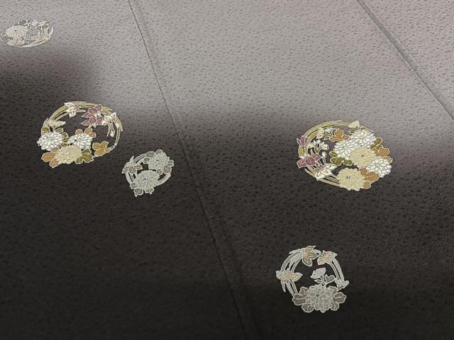 平和屋着物○世界的友禅作家 千地泰弘 訪問着 草花文 暈し染め 金彩