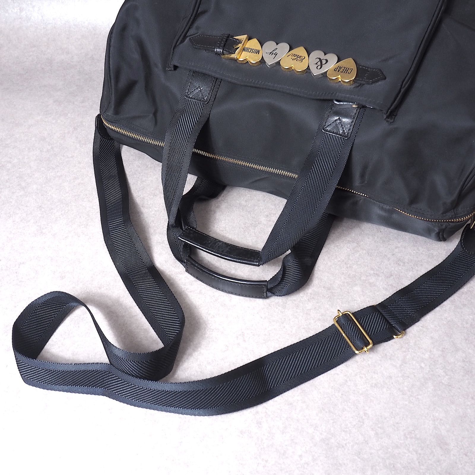 モスキーノ　MOSCHINO ボストンバッグ！ モスキーノ MOSCHINO ボストンバッグ ブラック レディース 正規