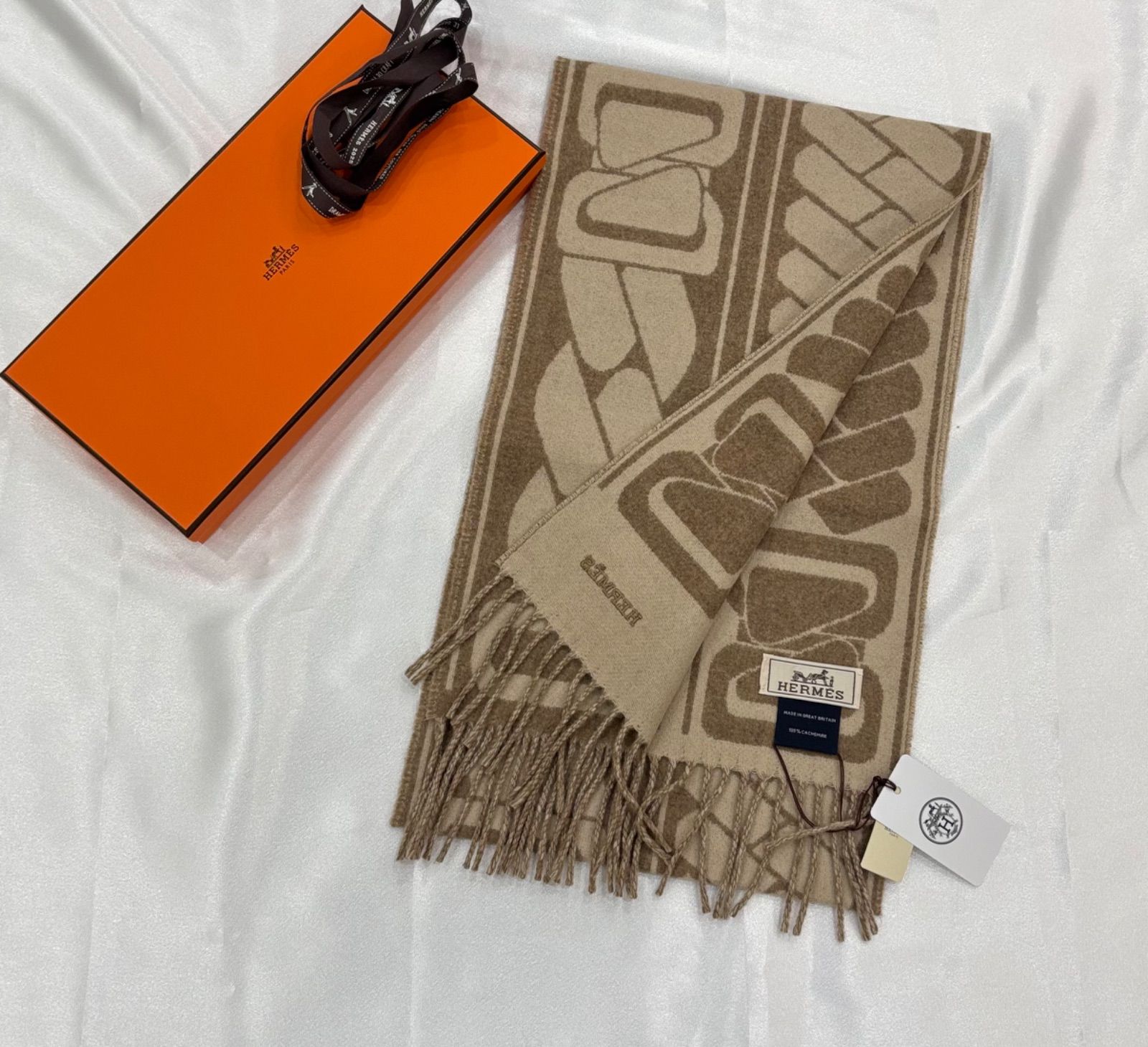 エルメス カシミヤマフラー